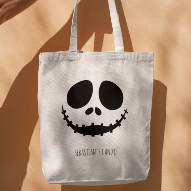Bolso De Tela Halloween Scary Face Simple Moderno (Halloween scary face tote bag)