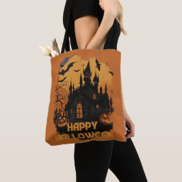 Bolso De Tela Halloween-Schloss unter Mondlicht
