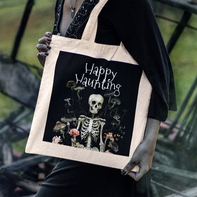 Bolso De Tela Halloween Skeleton atormentó a Fiesta del bosque n (Subido por el creador)