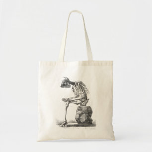 Bolso De Tela Halloween Skeleton Sitting Anatomy