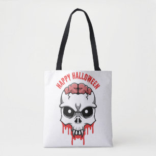 Bolso De Tela Halloween Skull