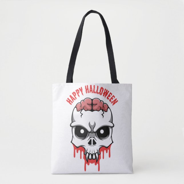 Bolso De Tela Halloween Skull (Anverso)