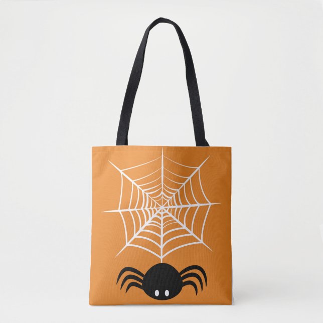 Bolso De Tela Halloween Spider Web (Anverso)