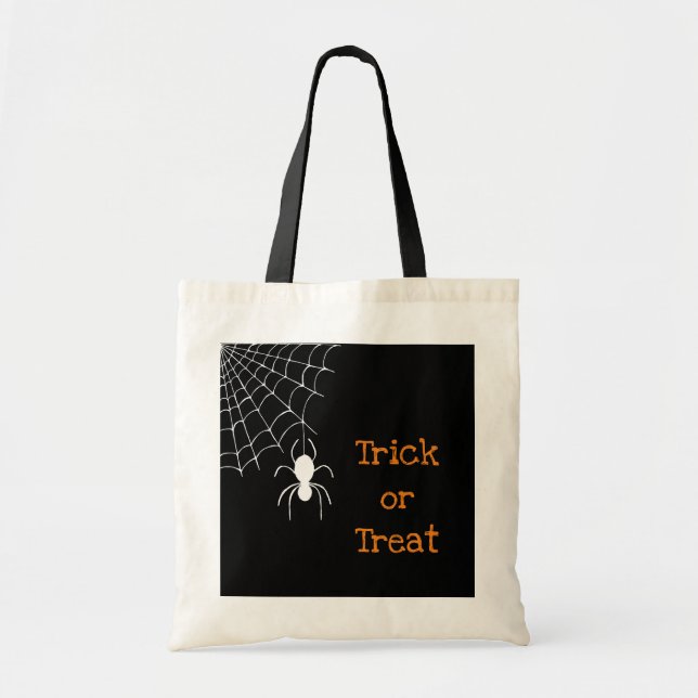 Bolso De Tela Halloween Spider Web Trick o Trek (Frente)