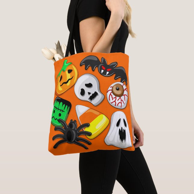 Bolso De Tela Halloween Spooky Candies Fiesta (Detalle)