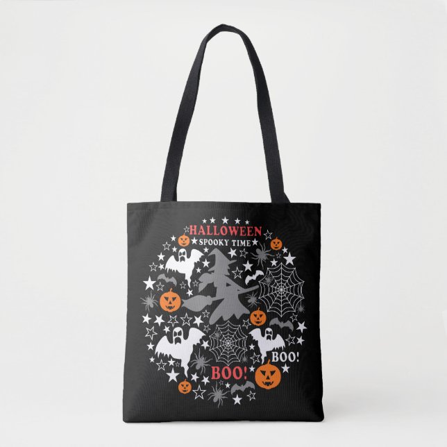 Bolso De Tela Halloween Spooky Time (Anverso)