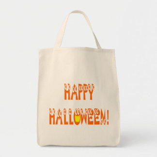 Bolso De Tela Halloween Squash Text