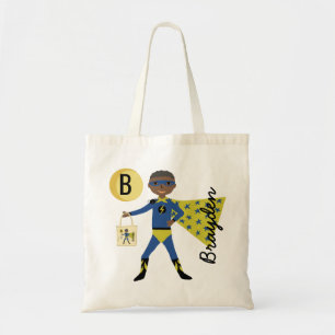 Bolso De Tela Halloween, superhéroe divertido, trata a nombre de