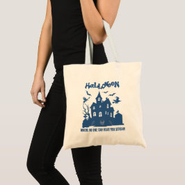 Bolso De Tela Halloween Tote Bag - Casa embrujada