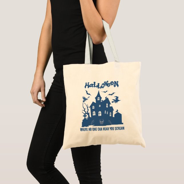 Bolso De Tela Halloween Tote Bag - Casa embrujada (Anverso (producto))