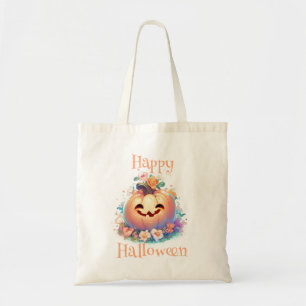 Bolso De Tela Halloween Tote Bag Cute Calabaza Feliz Halloween