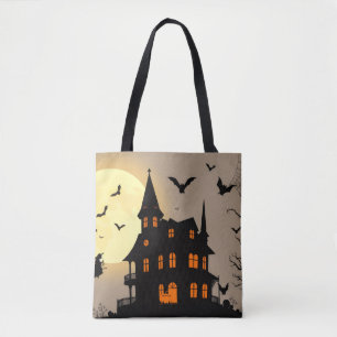 Bolso De Tela Halloween Tote Bag - Diseño mínimo de "BOO" espelu