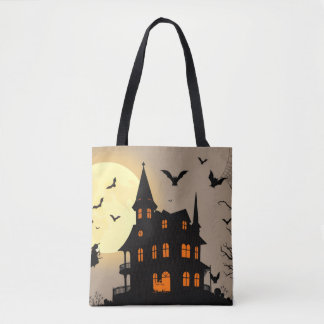 Bolso De Tela Halloween Tote Bag - Diseño mínimo de "BOO" espelu