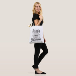 Bolso De Tela Halloween Tote Bag | Skull & Spiderweb