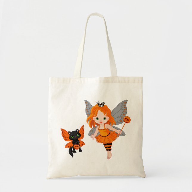 Bolso De Tela Halloween Treat Candy Fairy Gift Tote Bag (Frente)