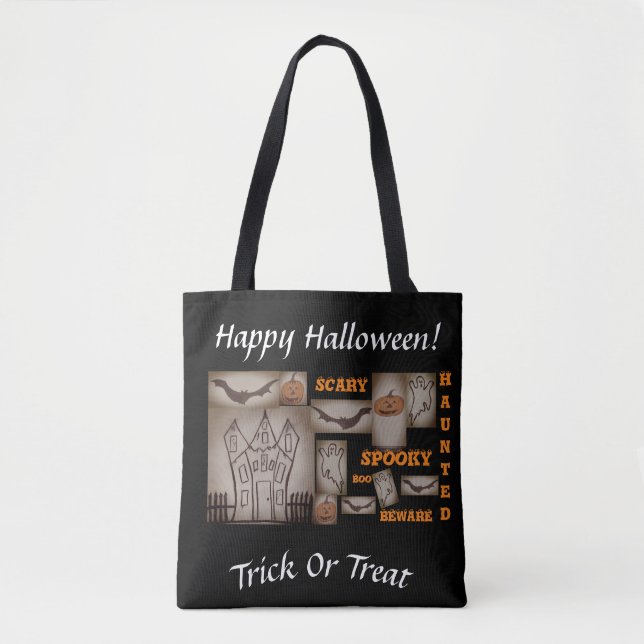 Bolso De Tela Halloween Treat Tote Bag (Anverso)