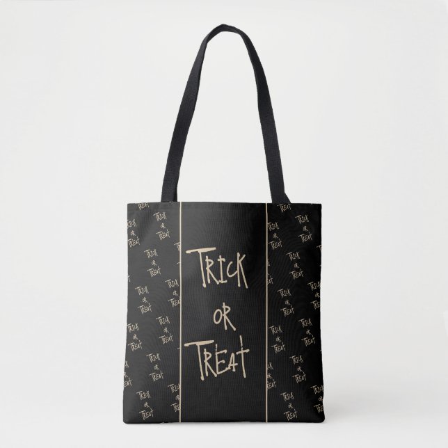 Bolso De Tela Halloween trick or treat black gold (Anverso)