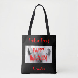 Bolso De Tela Halloween Trick paranormal o Treat Candy Reutiliza