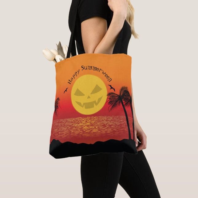 Bolso De Tela Halloween tropical (Detalle)