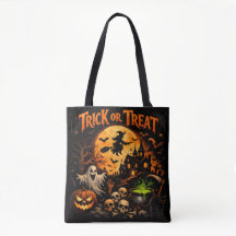 Halloween Truco o Trato Negro y Naranja