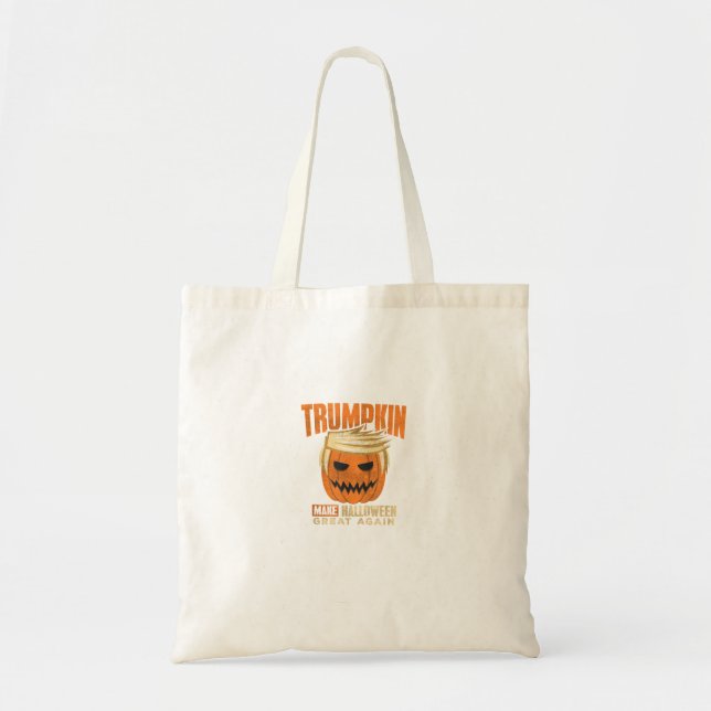 Bolso De Tela Halloween Trumpkin Funny hace grande a Estados Uni (Frente)