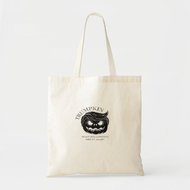 Bolso De Tela Halloween Trumpkin Funny y lindo disfraz de Hallow (Frente)