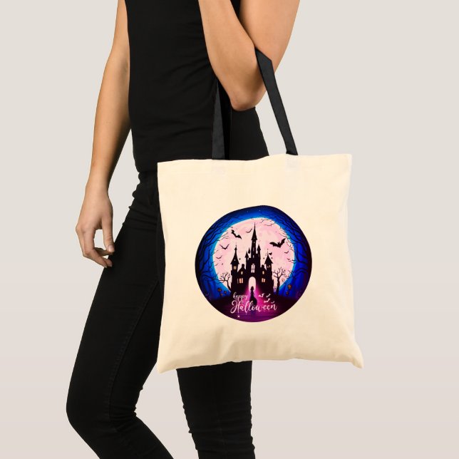 Bolso De Tela Halloween, un castillo feliz (Anverso (producto))