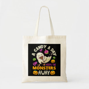 Bolso De Tela Halloween Un Día De Vándalos Mantiene A Los Monstr