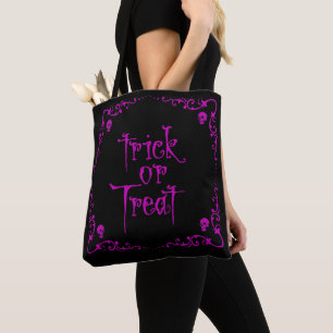 Bolso De Tela Halloween Veneno Púrpura Truco o Trato