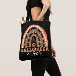 Bolso De Tela Halloween Vibes Boho Rainbow Fall Spooki