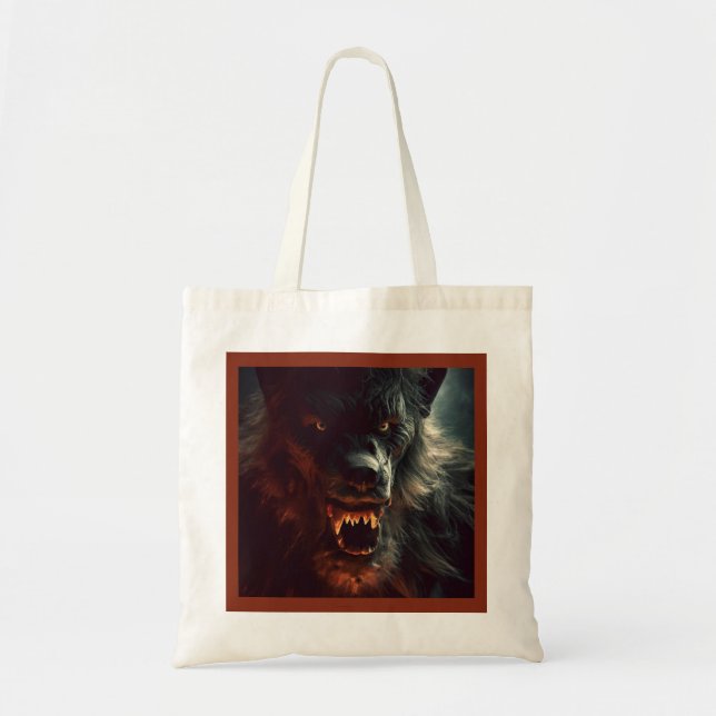 Bolso De Tela Halloween - Werewolf 3 (Frente)