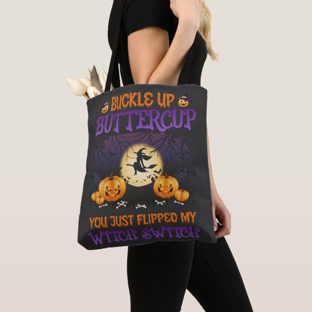 Bolso De Tela Halloween Witch Switch Buckup Buttercup (Detalle)