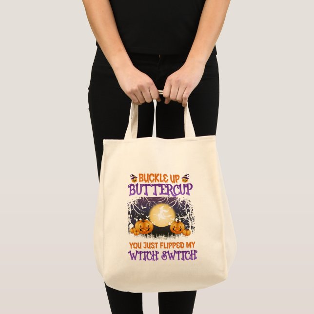 Bolso De Tela Halloween Witch Switch Buckup Buttercup (Anverso (producto))