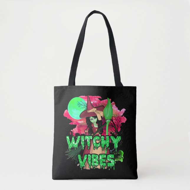 Bolso De Tela Halloween Witchen Vibes (Anverso)