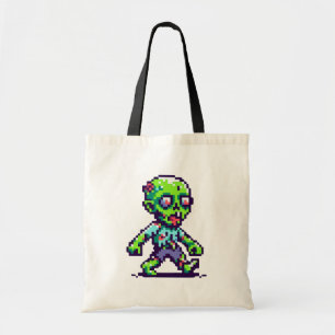 Bolso De Tela Halloween zombie divertido de 8 bits