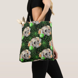 BOLSO DE TELA HALLOWEL SKULL CON WEBS Y POCIONES DE GREEN SPIDER