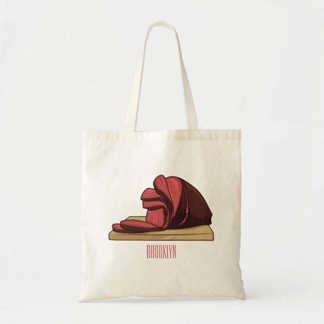 Bolso De Tela Ham personalizado ilustracion (Frente)