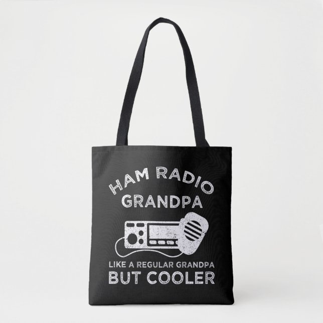 Bolso De Tela Ham Radio Grandpa gusta del abuelo normal pero más (Anverso)