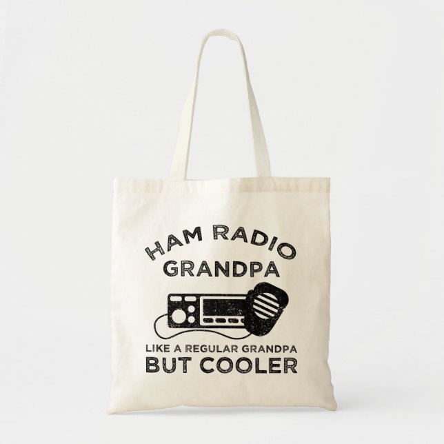 Bolso De Tela Ham Radio Grandpa gusta del abuelo normal pero más (Frente)