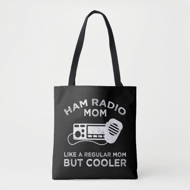 Bolso De Tela Ham Radio Mom - Como Una Mamá Regular Pero Fría (Anverso)