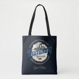 Bolso De Tela Hamburg Skyline Alemania Vintage Holiday Souvenir