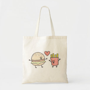Bolso De Tela Hamburguesa y tote de las fritadas