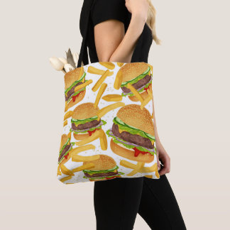 Bolso De Tela Hamburguesas & Papas Fritas