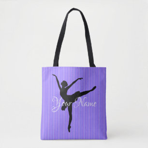 Bolso De Tela HAMbyWG Ballerina en franjas de lavanda
