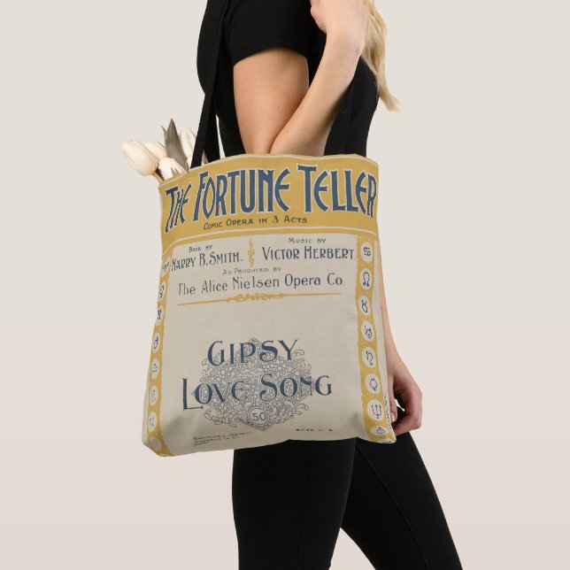 Bolso De Tela HAMbyWG - Novedad Tote Bag - The Fortune Teller (Detalle)