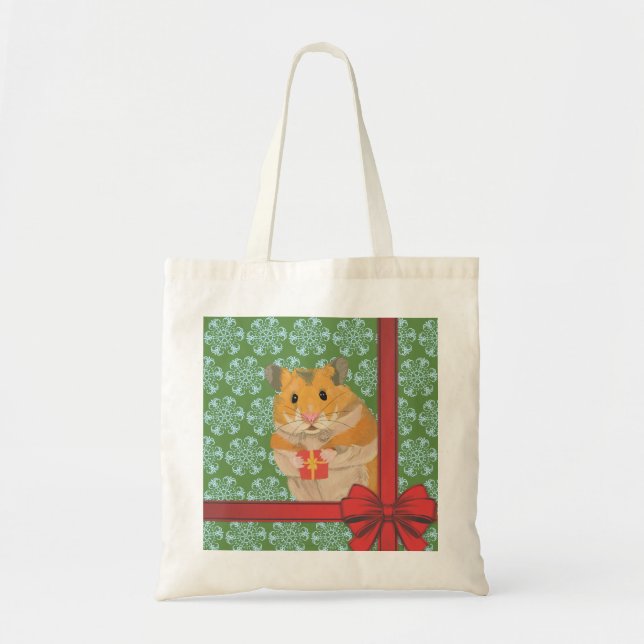 Bolso De Tela Hammy Navidades Navidades Hamster (Frente)