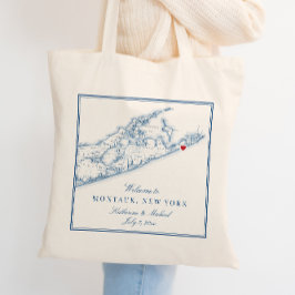 Bolso De Tela Hamptons Montauk Boda Bienvenida Tote Bag