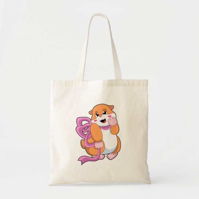 Bolso De Tela Hamster con cinta de opciones (Frente)
