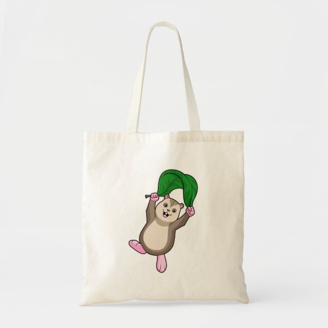 Bolso De Tela Hámster con paracaídas (Frente)