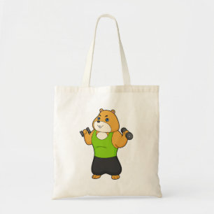 Bolso De Tela Hamster Fitness Dumbbell